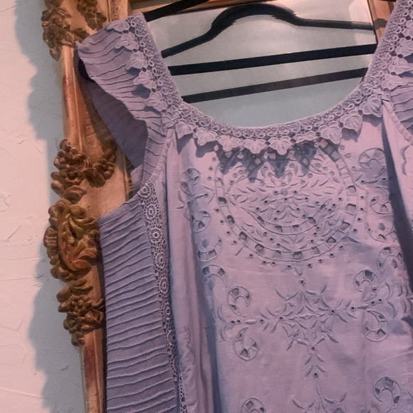 Beautiful designer lined lace detail cotton dress.casual or dress up - Picture 8 of 8